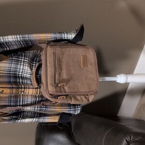Men's Tan Canvas Messenger Bag
